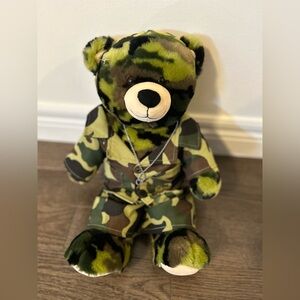 Build-A-Bear Camouflage Plush Bear & camouflage outfit / necklace